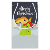 KerstBunny die Snowflakes vangt Klein Cadeauzakje (Achterkant)