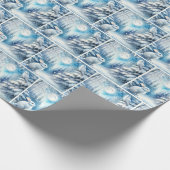 Kerstbunny en sneeuwuil cadeaupapier (Hoek)