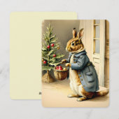 Kerstbunny  feestdagenkaart (Voorkant / Achterkant)