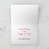 KerstBunny Foxes & Chickadee Woodland Friends Feestdagen Kaart (Binnen)