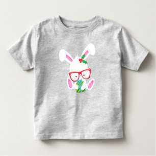 KerstBunny, hipster Bunny met bril Kinder Shirts