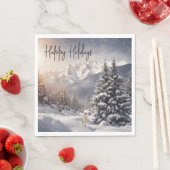 Kerstbunny in sneeuwvlokken servet (Insitu)