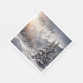 Kerstbunny in sneeuwvlokken servet (Hoek)