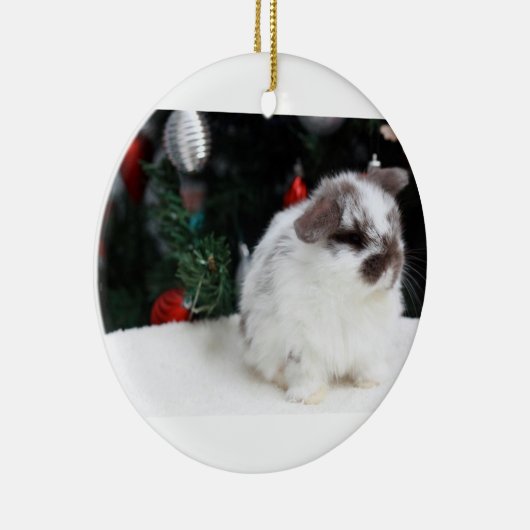 KerstBunny Keramisch Ornament (Rechts)
