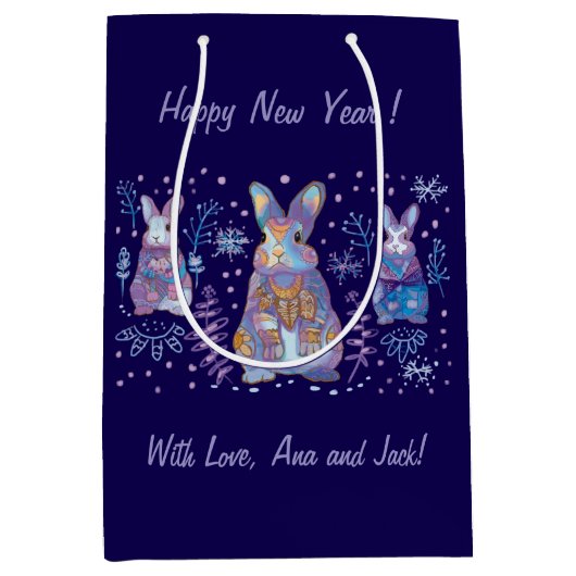 KerstBunny Medium Cadeauzakje (Voorkant)