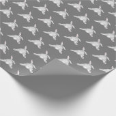 KerstBunny Puff Cute Tinny Rabbit Cadeaupapier (Hoek)