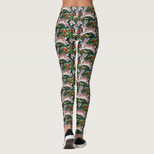 KerstBunny Rabbit Berries Leggings vrouwen (Achterkant)