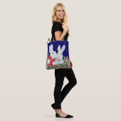 KerstBunny Rabbit Lover's Cute Holiday Winter Tote Bag (Op model)
