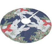 KerstBunny Rabbit Whimsical Holiday Snow Kerstboom Rok (Gekanteld)