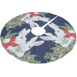 KerstBunny Rabbit Whimsical Holiday Snow Kerstboom Rok