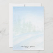 KerstBunny Rabbit Winter Kind Birthday Party Kaart (Achterkant)