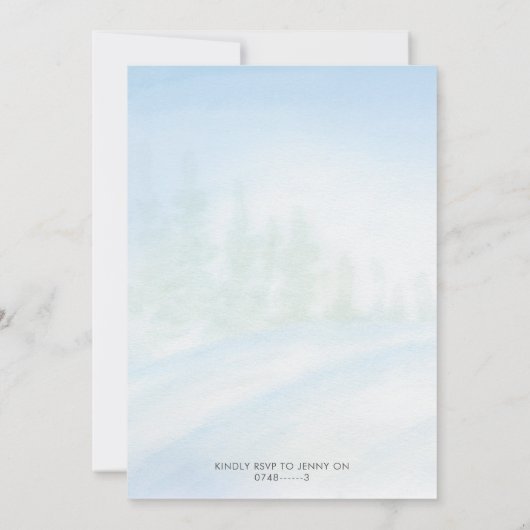 KerstBunny Rabbit Winter Kind Birthday Party Kaart (Achterkant)