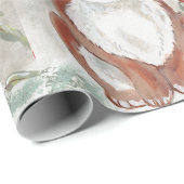 Kerstbunny Rabbit Winter Snowy Gift Wrap Cadeaupapier (Rol Hoek)