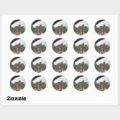 KerstBunny Ronde Sticker (Vel)
