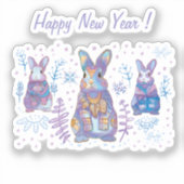 KerstBunny Sticker (Voorkant)