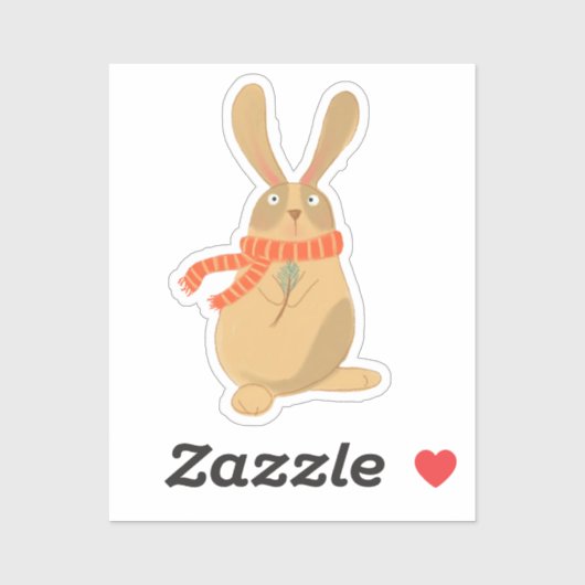 KerstBunny Sticker (Vel)