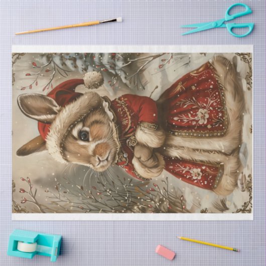 KerstBunny Tissuepapier (Craft)