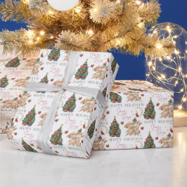 Kerstbunny-wrapppapier voor liefdesdoeleinden cadeaupapier