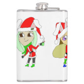 KerstBunnymemeisjes Heupfles (Achterkant)