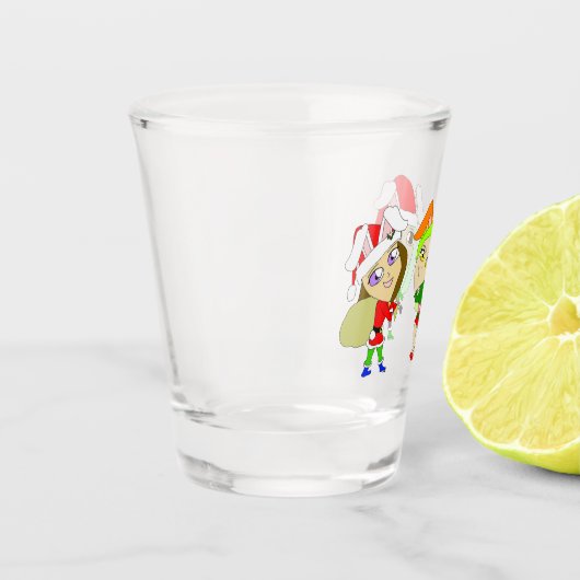KerstBunnymemeisjes Shot Glas (Links)