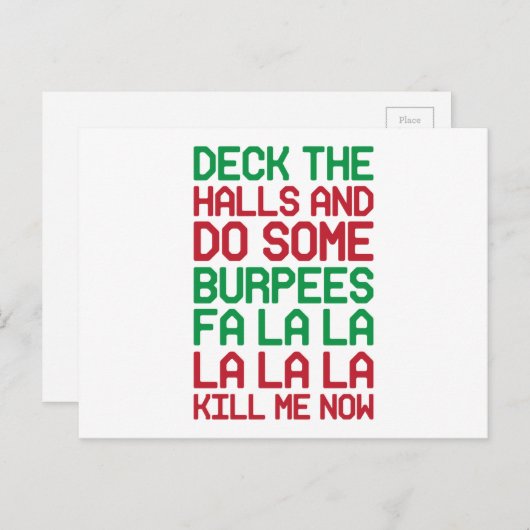 Kerstburpees Feestdagenkaart (Voorkant / Achterkant)