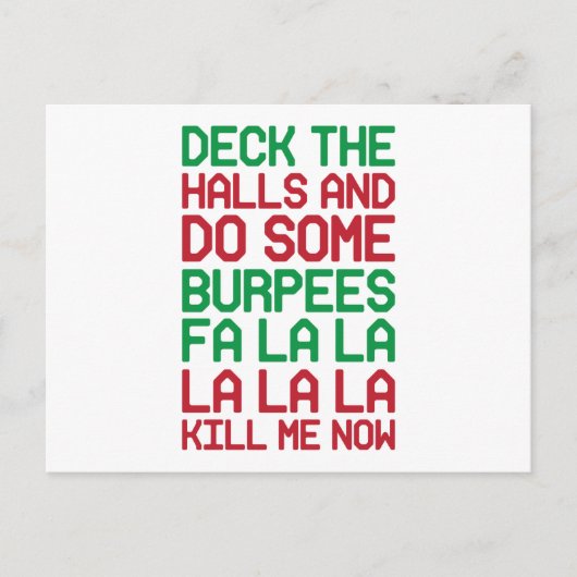 Kerstburpees Feestdagenkaart (Voorkant)