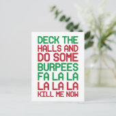 Kerstburpees Feestdagenkaart (Staand voorkant)