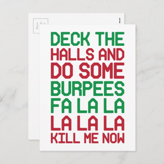 Kerstburpees Feestdagenkaart (Voorkant / Achterkant)