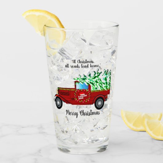 Kerstbus, vrachtwagen, glas (Voorkant ijs)