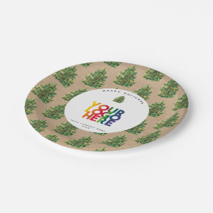 kerstbusiness Logo  kerstboom Papieren Bordje