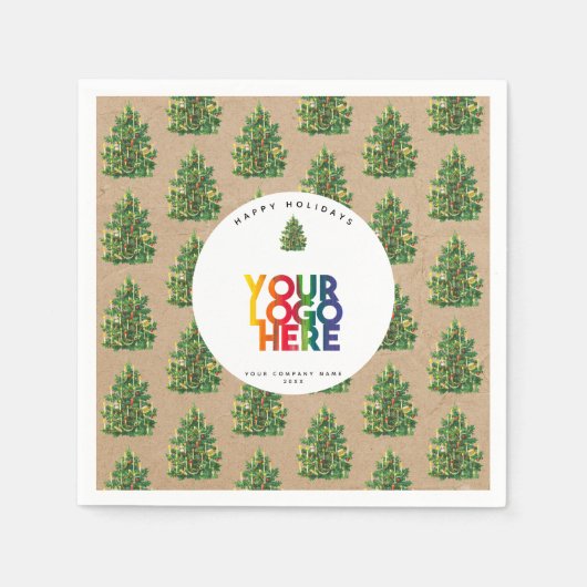 kerstbusiness Logo  kerstboom Servet (Voorkant)