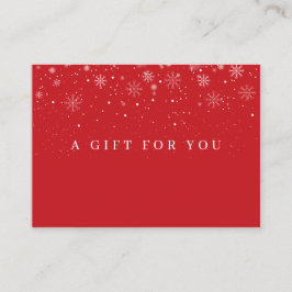 Kerstbusiness Sneeuwvlokken Cadeaubewijs Kortingskaartje