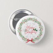 kerstButton Ronde Button 5,7 Cm (Voorkant /achterkant)