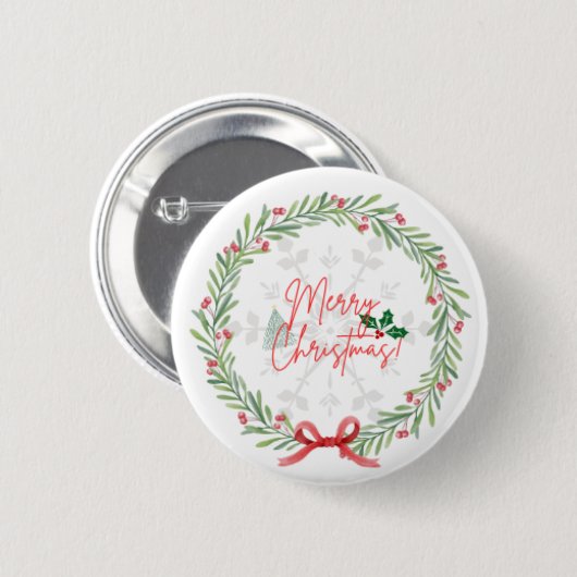 kerstButton Ronde Button 5,7 Cm (Voorkant /achterkant)