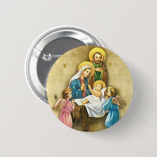 kerstButton Ronde Button 5,7 Cm (Voorkant /achterkant)