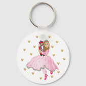 kerstButton sleutelhanger Lt Brwn Hair Nutkraker (Voorkant)