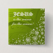 kerstButton Vierkante Button 5,1 Cm (Voorkant)