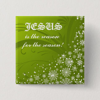 kerstButton Vierkante Button 5,1 Cm