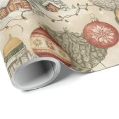 Kerstcabin cadeaupapier (Rol Hoek)