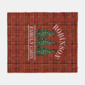 Kerstcabine Familienaam Rode Pset Fleece Deken (Voorkant (Horizontaal))