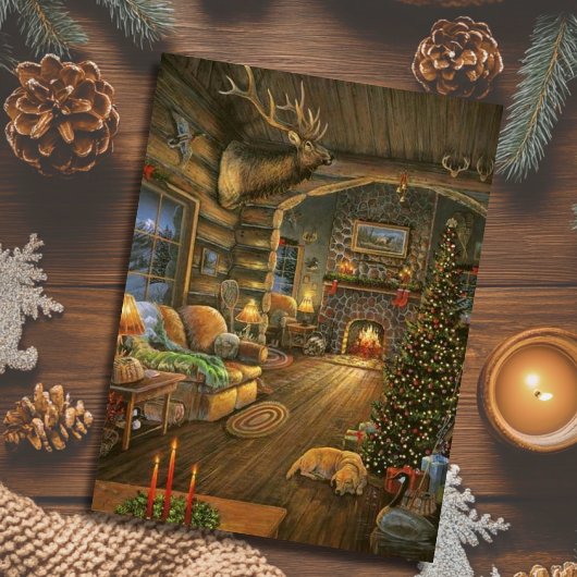  kerstcabine feestdagenkaart