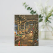  kerstcabine feestdagenkaart (Staand voorkant)