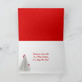 Kerstcabine in sneeuw feestdagen kaart (Binnen)