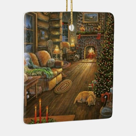  kerstcabine keramisch ornament (Rechts)