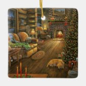  kerstcabine keramisch ornament (Voorkant)