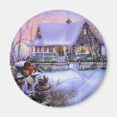  kerstcabine magneet (Voorkant)