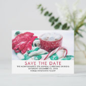 Kerstcaca | Kandijriet | Scarf en Mitts Save The Date (Staand voorkant)