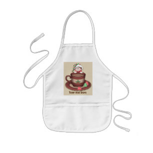 Kerstcacao Elf voeg tekst kinder schort toe