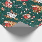 Kerstcacao met Marshmallows-Mokken Cadeaupapier (Hoek)