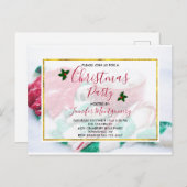 kerstcacao | suikerriet | Uitnodigen voor feest Briefkaart (Voorkant / Achterkant)